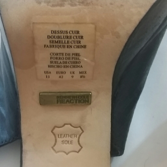 4.5 Inch open toe sling Back Leather Heel - Picture 4 of 7